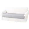 BIANCALUNA | Copri Cuscino Singolo Maxi Estensibili da 160 a 220 cm | Tessuto Bi-elastico Genius 4D Antimacchia | Coordinabile con Copridivano e Copripoltrona | Lavabile in Lavatrice (GRIGIO)