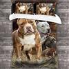 JGTQ Completo Copripiumino Matrimoniale 140x200cm American Bully Pitbull 3D Stampa Copripiumino e 2 Federe,Adatto e Bambini Adulti,con Cerniera Nascosta Microfibra