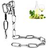 Murman Portabottiglie di Vino, Portabottiglie da Vino in Metallo, Design Galleggiante Catena A Maglie in Ferro Portabottiglie per Vino, Moderno Espositore per Vino per Cucina, Bar, Soggiorno, Sala da Pranzo
