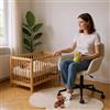 FurnitureR Poltrona comfort beige, design moderno, materiale ciniglia, seduta comoda, regolabile in altezza, ideale per soggiorno e ufficio