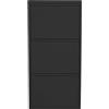 Kare Design Scarpiera Caruso, Nero, 3 Scomparti Basculanti Per Max 6 Paia, Salvaspazio, 103x50x15cm, Corridoio, Stanza Da Letto, Stile Minimalista, Design E Praticità