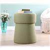 Atelier Del Sofa Elegante pouf verde oliva, altezza 50 cm x profondità 40 cm | 50% cotone e 50% line, 6 cm | Leghe nascoste rivestite in PVC, design bohémien e scandinavo