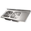 Mondial Lavelli LV6027 Top lavello in acciaio inox AISI 304 dim.1600X600 2V SG DXL