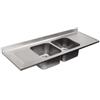 Mondial Lavelli LV7057 Top lavello in acciaio inox AISI 304 dim.2000X700 2V 2 SG