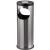 Adatto-M T775020 Portacenere-gettacarte in acciaio inox 2 aperture 19 litri