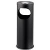 Adatto-M T775021 Portacenere-gettacarte metallo nero 2 aperture 19 litri