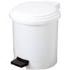 Adatto-M T906106 Pattumiera a pedale in plastica bianca 6 litri