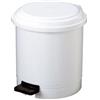 Adatto-M T906503 Pattumiera in plastica bianca a pedale 3 litri (confezione da 12 pezzi)