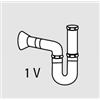 InoxLaser Arredo EU91000-00 Sifone in plastica per lavelli da 1 vasca da 1 - 1/2