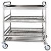 Forcar attrezzature per la ristorazione CA1400 Carrello scolapiatti-bicchieri inox 1 piano scolabicchieri 2 scolapiatti