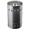 Adatto-M T778030 Gettacarte cilindrico in acciaio zincato da esterno 35 litri