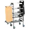 FORCAR CA1525 Carrello portabiancheria pulizia multiuso in acciaio inox 4 piani