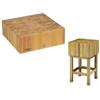 Forcar attrezzature per la ristorazione CCL1744 Ceppo legno professionale spessore 17cm con sgabello 40x40x90h