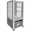 FORCAR-FREDDO G-VGP200R Espositore refrigerato vetrina 4 lati a vetro luce led - Capacità 200 Lt