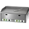 Fimar attrezzature per la ristorazione p FRY2LMC Fry top a gas da banco piano doppio liscio acciaio cromato