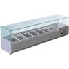 FORCAR-COLD VRX1500-330-FC Vetrina refrigerata inox aisi 201 per bacinelle