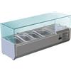 FORCAR-COLD VRX1200-380-FC Vetrina refrigerata inox aisi 201 per bacinelle