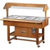 Forcar attrezzature per la ristorazione ELR2825BT Espositore legno refrigerato su ruote (-5°+5°C) 4x1/1GN tettoia