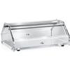 Forcar attrezzature per la ristorazione VL4748B Vetrinetta neutra 1 piano legno bianco cupula in plexiglass 50x35x21h