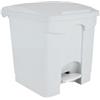 Adatto-M T115300 Pattumiera a pedale in plastica Bianca 30 litri (confezione da 3 pezzi)