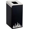 Adatto-M T789293 Gettacarte con frontale nero e profilo bianco 80 L