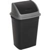 Adatto-M T907451 Pattumiera in polipropilene con coperchio basculante 50 litri (confezione da 5 pezzi)