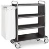 Metalcarrelli 4491T-F Portabiancheria, 4 piani cm 90x45, pannelli laterali, 2 ruote frenate
