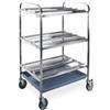 Metalcarrelli 5002-F Carrello scolapiatti e bicchieri, 3 piani piatti, cm 87, 2 ruote frenate