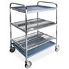 Metalcarrelli 5004-F Carrello scolapiatti e bicchieri, 2 piani piatti, cm, 1 bicchieri, cm 87, 2 ruote frenate