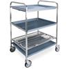 Metalcarrelli 5006-F Carrello scolapiatti e bicchieri, 1 piano piatti, 2 bicchieri, cm 87, 2 ruote frenate