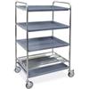 Metalcarrelli 5018-F Carrello scolapiatti e bicchieri, 1 piano piatti, 3 bicchieri, cm 87,2 ruote frenate
