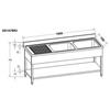 Fimar attrezzature per la ristorazione p GD167BR2 Lavello aperto con 2 vasche a destra dim.1600 x 700 x 950h