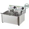 Fimar attrezzature per la ristorazione p FY44L Friggitrice Da Banco 2 Vasche 4+4 Lt Acciaio Inox 2+2 KW - Easyline