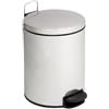 Adatto-M T112205 Pattumiera a pedale con coperchio chiusura silenziosa acciaio inox brillante 20 litri