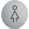Design MG TE000-WC Targhetta in acciaio inox BAGNO DONNA collezione Tech