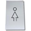 Design MG TE000-WR Targhetta in acciaio inox BAGNO DONNA collezione Tech
