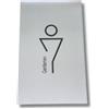 Design MG TE000-MR Targhetta in acciaio inox BAGNO UOMO collezione Tech