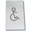 Design MG TE000-HR Targhetta in acciaio inox BAGNO DISABILE collezione Tech