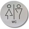 Design MG TE000-WMC Targhetta in acciaio inox BAGNO UOMO/DONNA collezione Tech