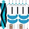 Jegehoyo Kit accessori per Proscenic Q8 Max/Mova E20 PLUS/MONSGA MS1 Max/Liectroux M70 Pro - 18 pezzi: spazzola principale, spazzole laterali, filtri, panni, sacchetti