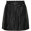 ONLY Onlheidi Gonna Cintura in Ecopelle CC Otw Gonne in Pelle, Nero, XL Donna