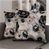 PETTI Artigiani Italiani - Coppia di Federe Cuscino 60x60 cm in Microfibra, Cuscini Arredo Camera da Letto, Divano, Salotto, Set 2 Fodere Copricuscino, Federa Floreale 06 7, 100% Made in Italy