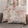 PETTI Artigiani Italiani - Coppia di Federe Cuscino 50x50 cm in Microfibra, Cuscini Arredo Camera da Letto, Divano, Salotto, Set 2 Fodere Copricuscino, Federa Floreale 06 21, 100% Made in Italy