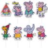 dekora - Cupcake Toppers Peppa Pig - Blister 16 pezzi (8 modelli diversi) - Decorazioni festa compleanno bambini, Peppa Pig, cupcake decorazioni