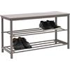 DuneDesign Panca Scarpiera da Ingresso - 80x30x45 Organizer Porta Scarpe con Seduta - Cassapanca Scarpe Salvaspazio - Portascarpe con Panchetta Legno - Poggiascarpe per Corridoio Camera da Letto Bagno