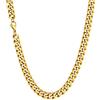 U7 Collana Uomo Oro Catena Cubana Grossa Larghezza 9 mm Catena Uomo Acciaio Inossidabile Placcato Oro 18K Lunga 46cm Gioielli per Hip Hop Rock Rapper Regalo