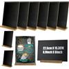 DAJAVE 10 Pezzi Mini Lavagna Piccola 15x22cm Lavagnette Segnaposto con Cavalletto, Lavagna da Tavolo Bifacciale con Base in Legno, Lavagnetta Cancellabile Nera per Buffet e Messaggi