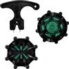 RUGBOL 15 Tacchetti per Scarpe da Golf, Tacchetti per Scarpe da Golf, Tacchetti da Cricket, Tacchetti filettati, Accessori per Scarpe da Golf, Regalo per Golfisti (Nero e Verde)