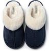JOMIX Ciabatte Donna Invernali da Casa Pelose Calde Comode Pantofole Donna Invernali Morbide Ciabatte Ragazza Suola Memory Foam Antiscivolo X005 (Blu Navy, 37)