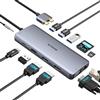 MOKiN MacBook Pro Docking Station Dual Monitor MacBook Pro HDMI Adapter,12 in 1 USB C Adapters for MacBook Pro Air Mac HDMI Dock Dongle Dual USB C to Dual HDMI VGA Ethernet AUX 4USB SD/TF100W PD